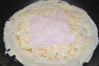 Crepe salada de Mozarella, Pavo y Huevo Crepe salada de Mozarella, Pavo y Huevo