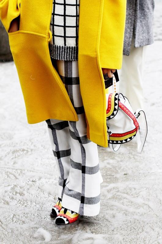 New_York_Fashion_Week-Street_Style-Yellow_Coat-Black_And_White- New_York_Fashion_Week-Street_Style-Yellow_Coat-Black_And_White-