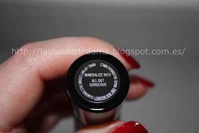 Mineralize Rich Lipstick de Mac: All Out Gorgeus Mineralize Rich Lipstick de Mac: All Out Gorgeus