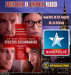 ¿Te gustaría asistir al preestreno de Efectos Secundarios? ¿Te gustaría asistir al preestreno de Efectos Secundarios?