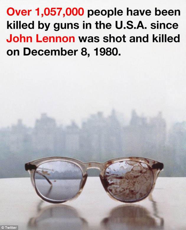 Yoko Ono difunde controversial imagen de los lentes de John Lennon llenos de sangre
