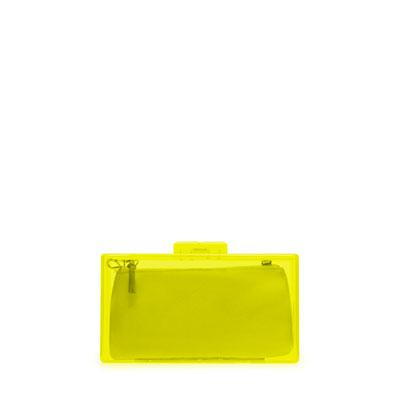 Clutch amarillo transparente Zara