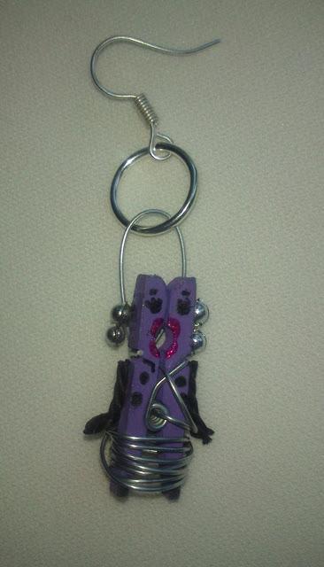 Pendientes se te va la pinza ,bisuteria hecha a mano, bisutería low cost, bisutería de diseño baulderebekah.blogspot.com.es SALVADOR DALÍ VERSUS LOKURA