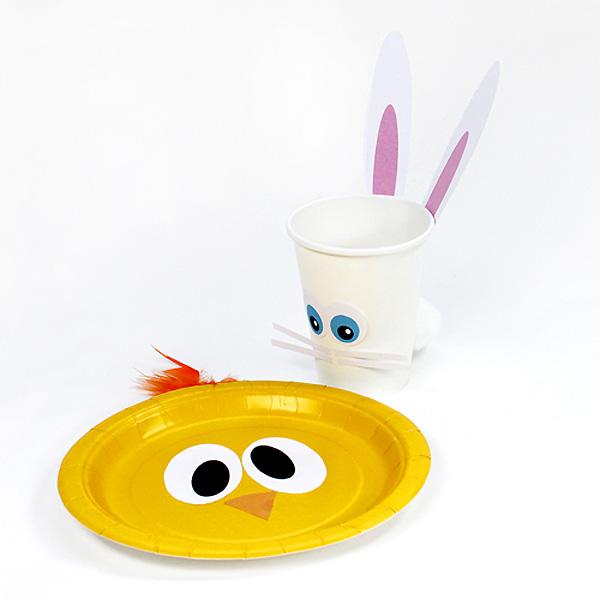 Ideas para la decoración de tu fiesta Pascua convierte platos y vasos en menaje para tu fiesta primvera