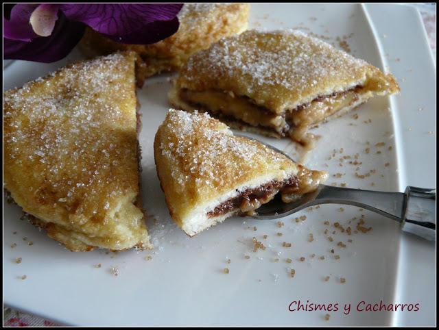 Torrijas expres de Plátano y Nutella