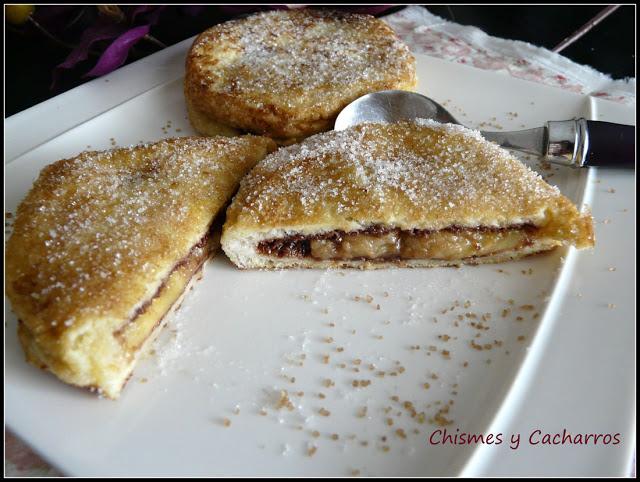 Torrijas expres de Plátano y Nutella