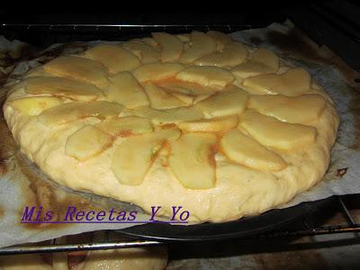 Tarta de Manzana con masa de roscon de reyes