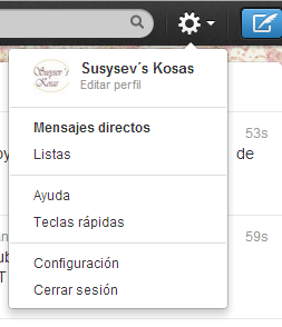 Tutorial para Twitter Menú de Twitter