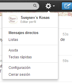 Menú de Twitter
