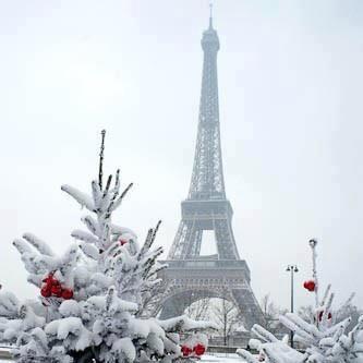 Una postal de París, totalmente bajo Nieve,como aquel invierno del 97.. 20 Mimos para disfrutarla ,que se me ocurren ahora  .