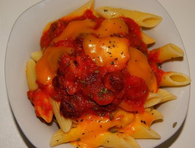 Penne a la Siciliala con Queso Fundido Penne a la Siciliala con Queso Fundido