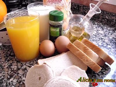 TORRIJAS DE NARANJA Y CARAMELO