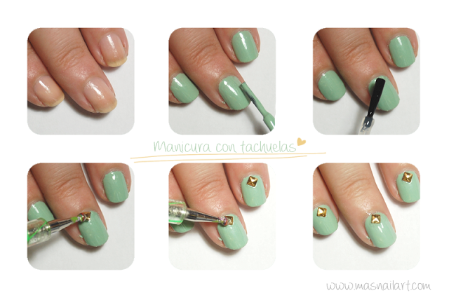 NOTD + TUTORIAL: Uñas con tachuelas. NOTD + TUTORIAL: Uñas con tachuelas.