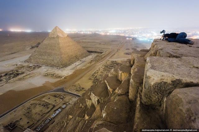 Fotografias desde la cima de la pirámide