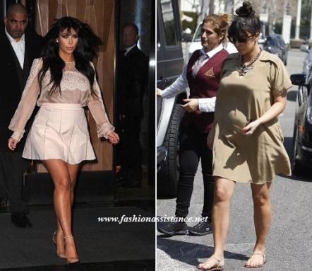 Kim Kardashian y sus estilismos de embarazada