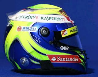 Cascos de los pilotos de F1 durante el 2013