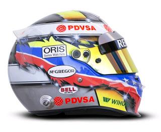 Cascos de los pilotos de F1 durante el 2013