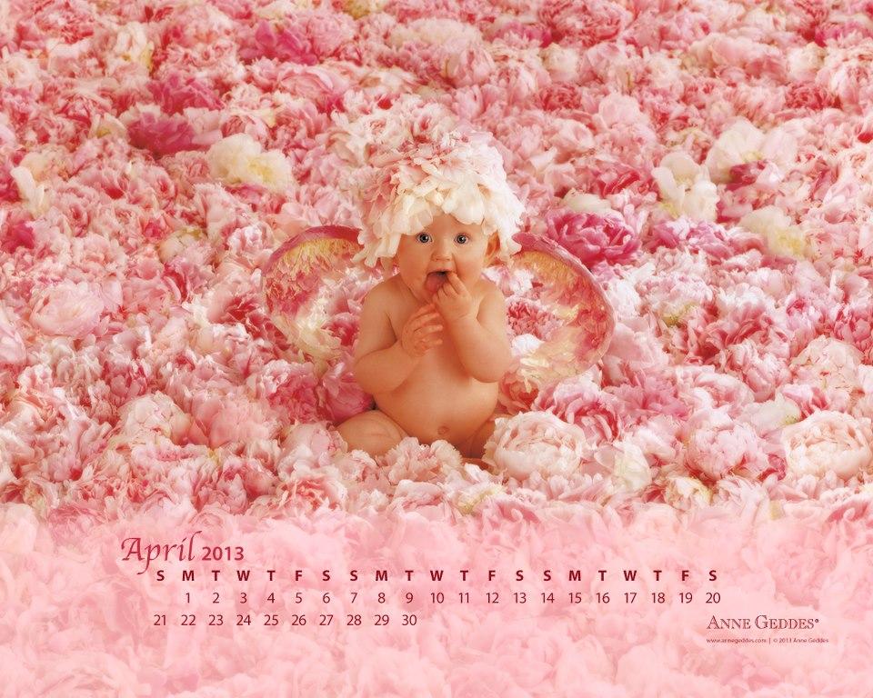 Calendario Abril 2013 de Anne Geddes