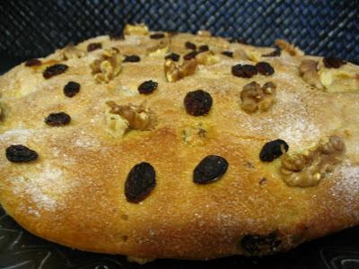 TORTA DE NUECES Y PASAS