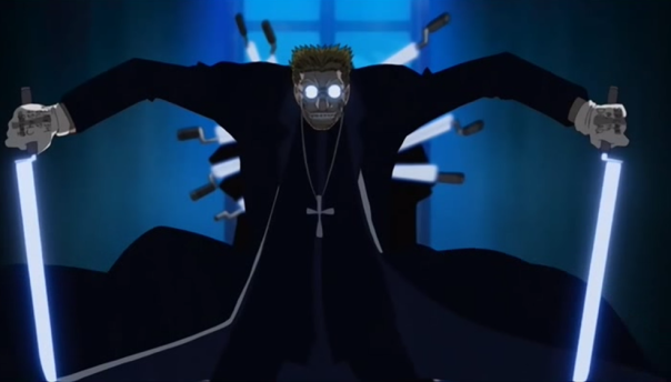 Hellsing Ultimate, otra joya de la animación japonesa Alexander Anderson, paladín de Iscariote, mantiene una intensa enemistad con Alucard.