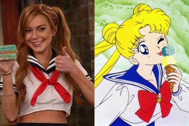 Lindsay Lohan se transforma en 'Sailor Moon' para un 'sketch' con Charlie Sheen