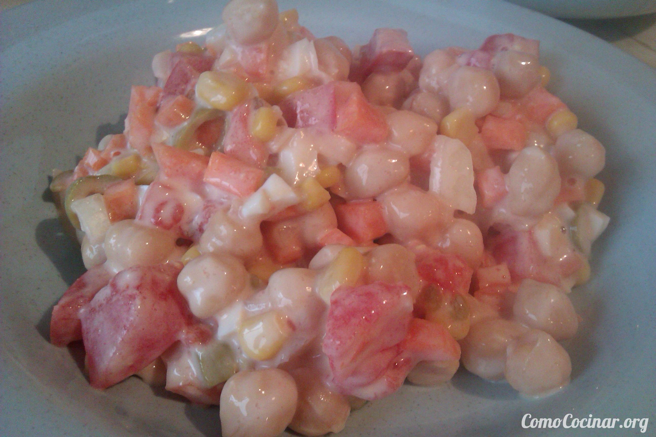 paso a paso ensalada de garbanzos