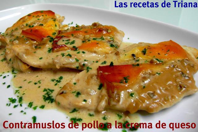 Contramuslos de pollo a la crema de queso Contramuslos de pollo a la crema de queso