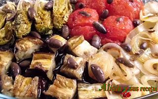 VERDURAS ASADAS CON SALSA DE ANCHOAS VERDURAS ASADAS CON SALSA DE ANCHOAS