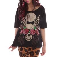 Camisetas para Complementar un Estilo Rockero if-iflsst10257f12-ironfistwomensskullfreakalinetshirt-1