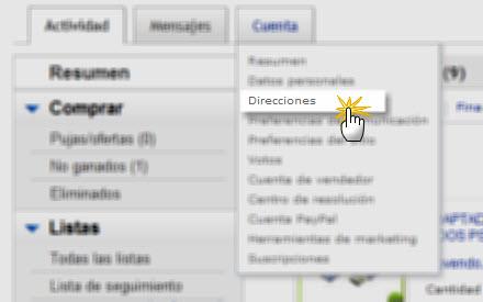 Como añadir y/o modificar en eBay varias direcciones de destino