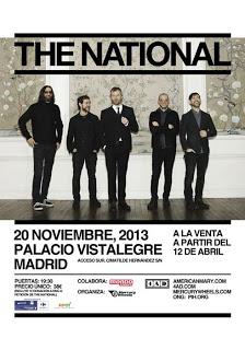 The National en el Palacio Vistalegre de Madrid el 20 de noviembre The National en el Palacio Vistalegre de Madrid el 20 de noviembre