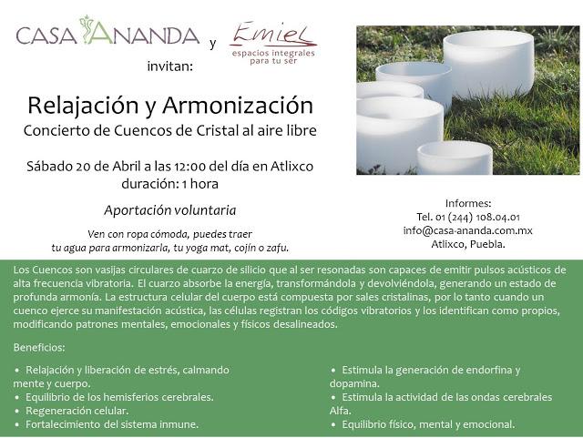 Conciertos de Cuencos en Abril Conciertos de Cuencos en Abril