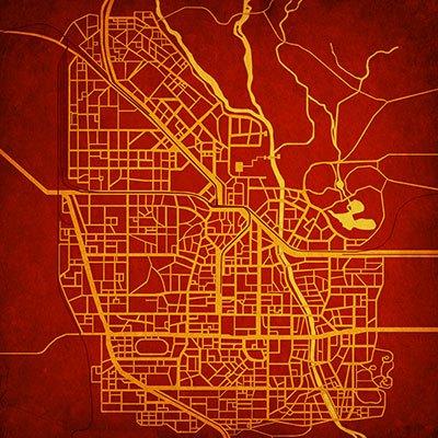 City Prints, mapas reales de ciudades ficticias raccooncity