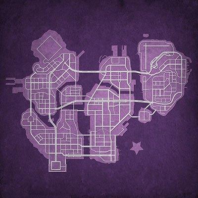 City Prints, mapas reales de ciudades ficticias saints row