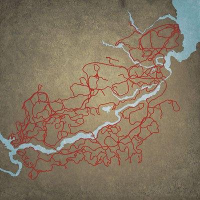 City Prints, mapas reales de ciudades ficticias rockcity