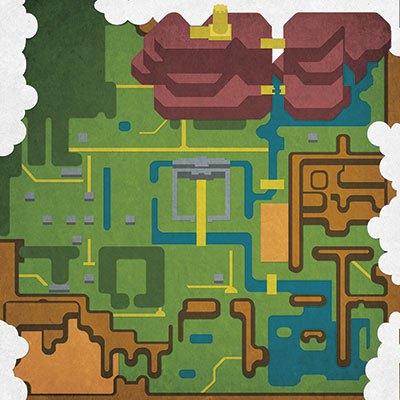 City Prints, mapas reales de ciudades ficticias zelda
