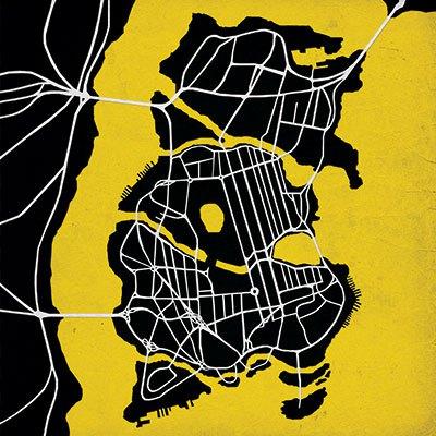 City Prints, mapas reales de ciudades ficticias gotham