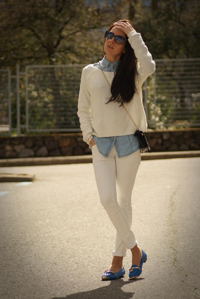 Blue flats. Blue flats.