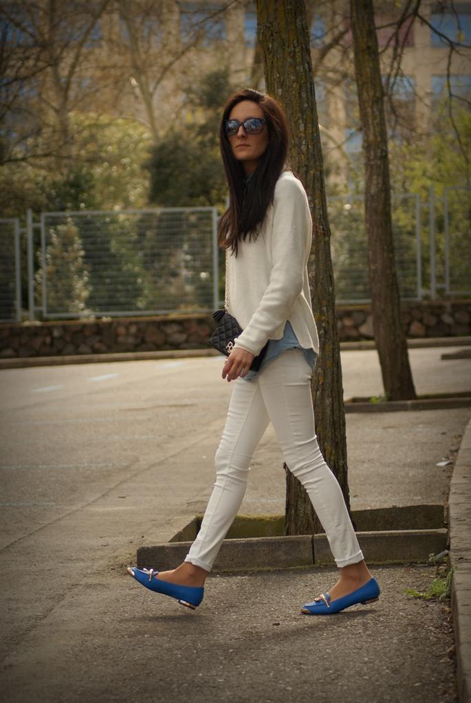 Blue flats. Blue flats.