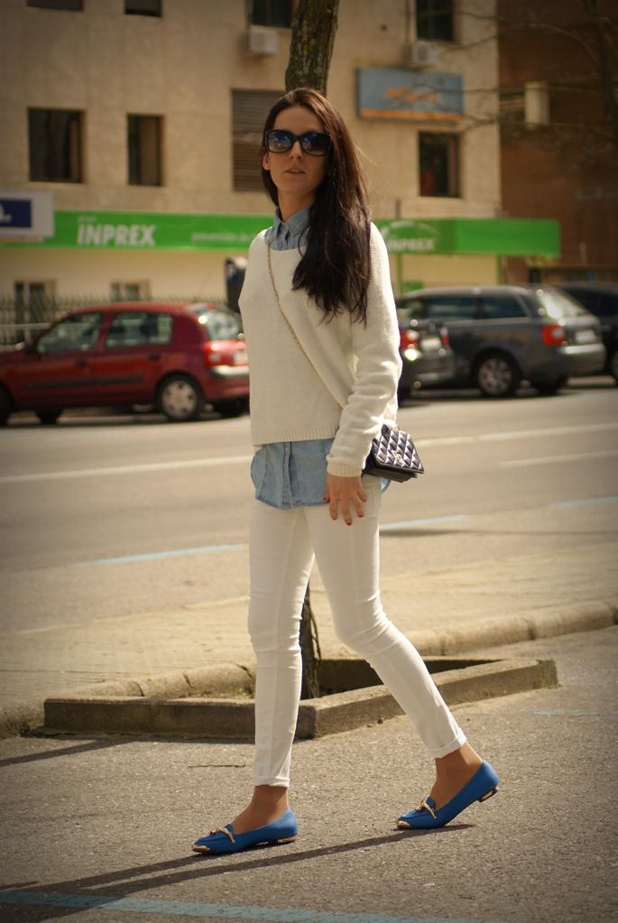 Blue flats. Blue flats.