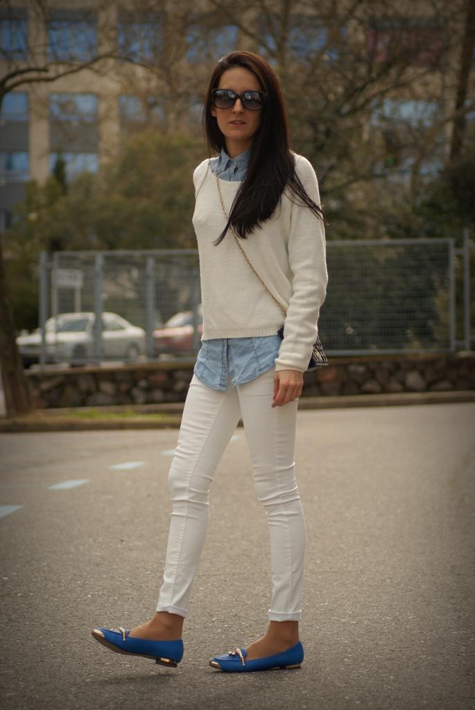 Blue flats. Blue flats.