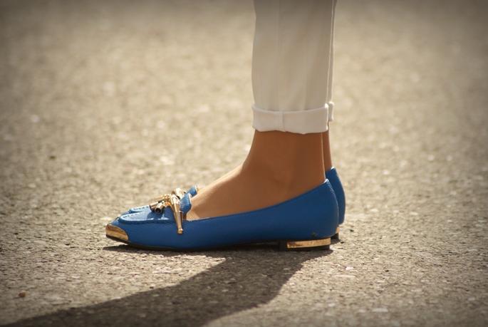 Blue flats. Blue flats.