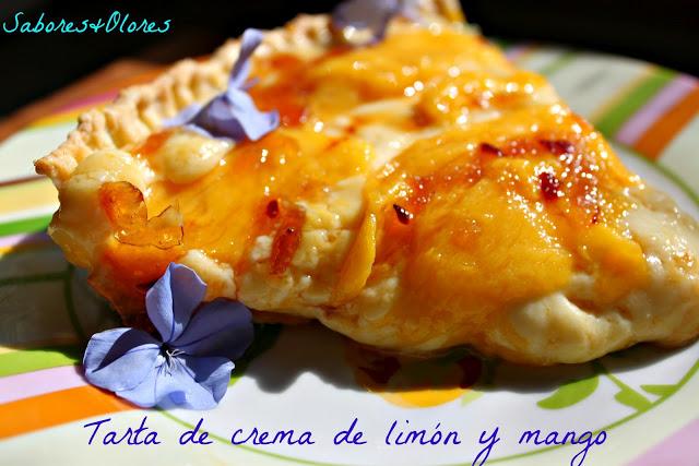 TARTA DE CREMA DE LIMÓN Y MANGO CON CARAMELO TARTA DE CREMA DE LIMÓN Y MANGO CON CARAMELO