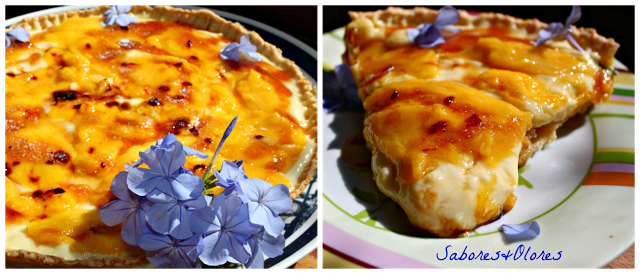 TARTA DE CREMA DE LIMÓN Y MANGO CON CARAMELO TARTA DE CREMA DE LIMÓN Y MANGO CON CARAMELO