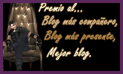 Premio al blog mas compañero, mas presente y mejor blog Premio al blog mas compañero, mas presente y mejor blog