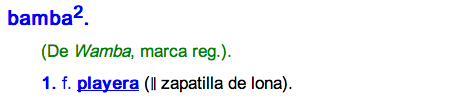 Cuerpos danone y sonrisas profidén. Eponimia y traducción. bamba