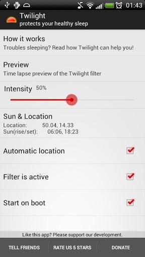 Twilight, aplicación móvil que te ayuda a dormir mejor #Android twilight-android
