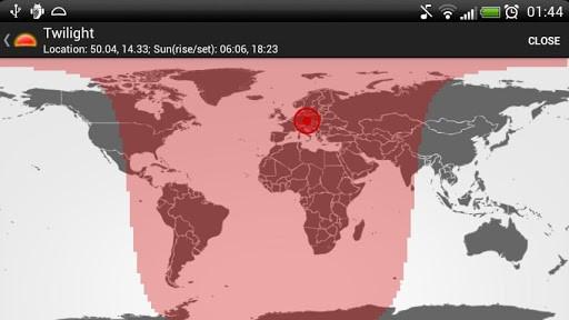 Twilight, aplicación móvil que te ayuda a dormir mejor #Android twilight-android-map
