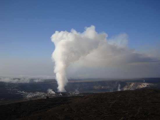 erupción del volcán Kilauea 2008