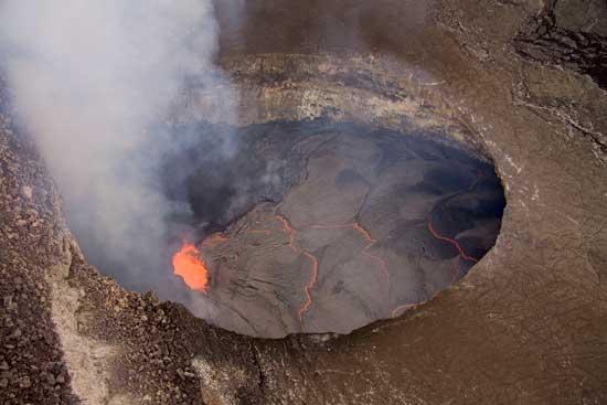 lago de lava del volcán Kilauea
